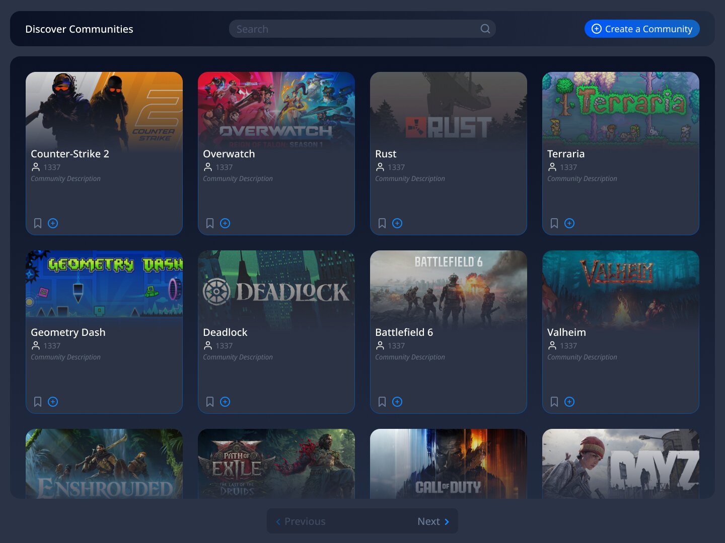TeamSpeak Community Discovery Interface