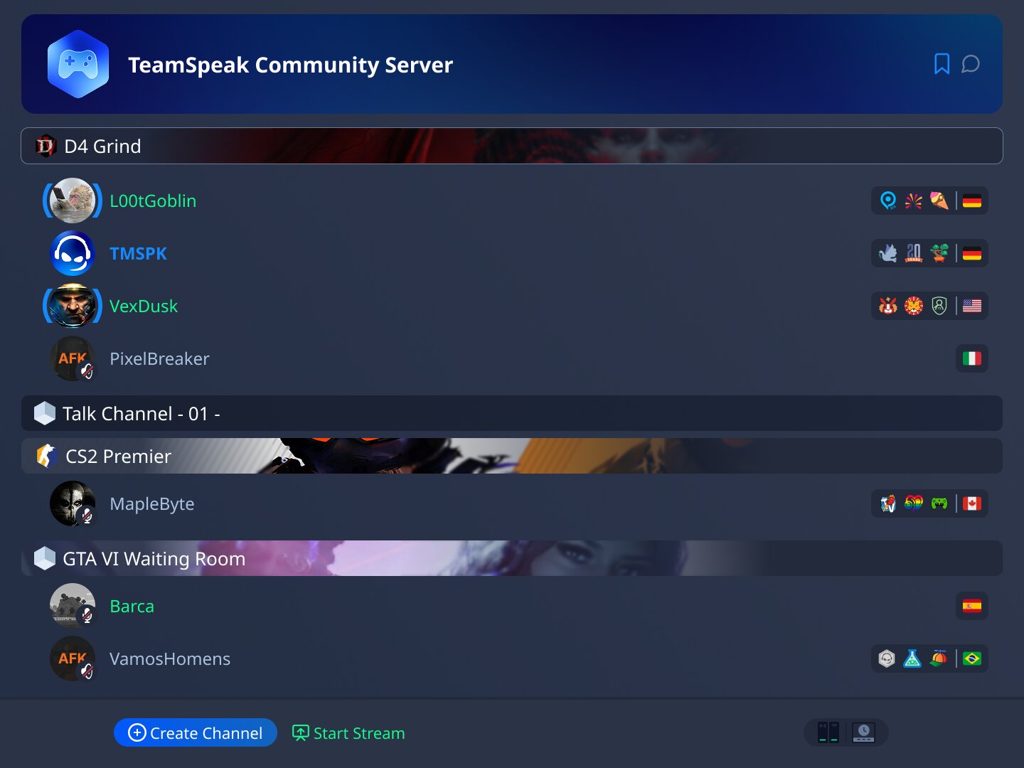 TeamSpeak Voice Interface